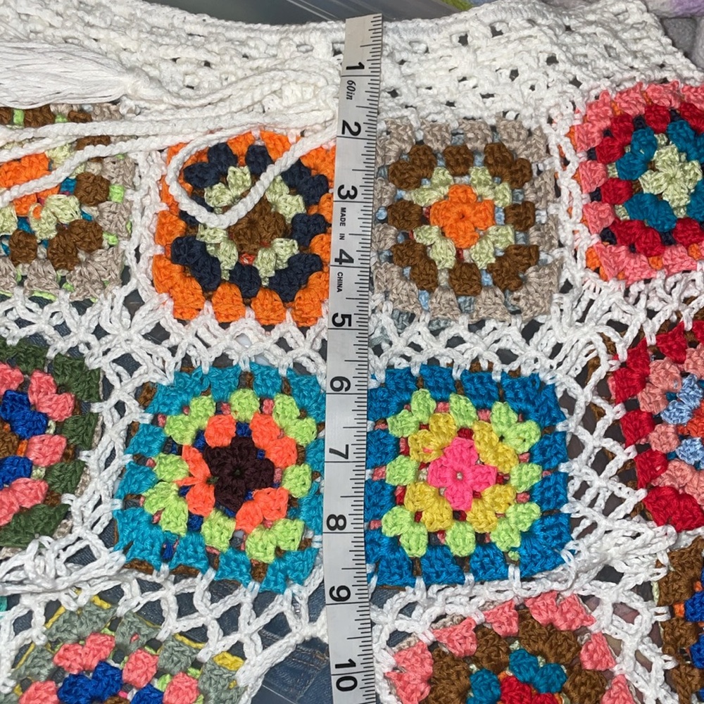 Handmade Granny Square Crochet Boho Hippie pants - Picture 12 of 12